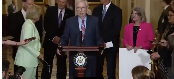 GOP Senator Mitch McConnell, 81, suddenly FREEZES, stops talking and has to be helped away from podium during presser