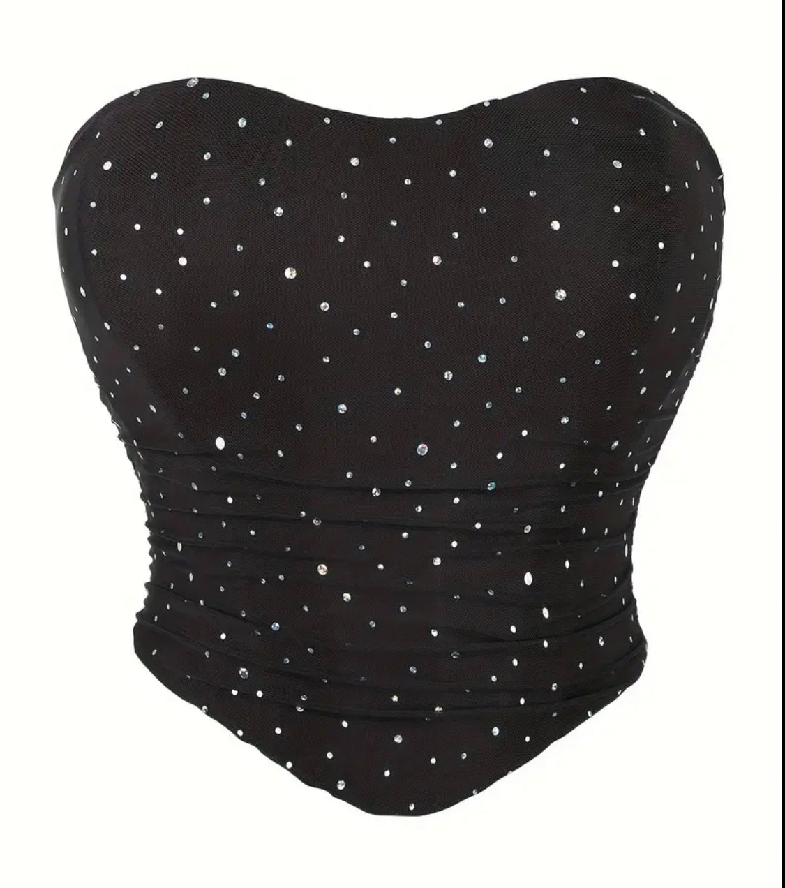 Rhinestone Strapless Corset Bustier