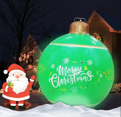 Giant PVC Inflatable Christmas Decorated Ball Ornaments Outdoor