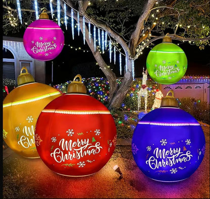 Giant PVC Inflatable Christmas Decorated Ball Ornaments Outdoor