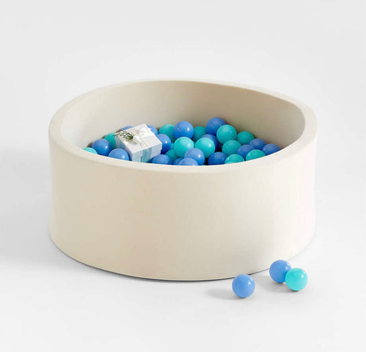 Baby and Toddler Natural Pop-Up Ball Pit with White, Pink and Grey Balls