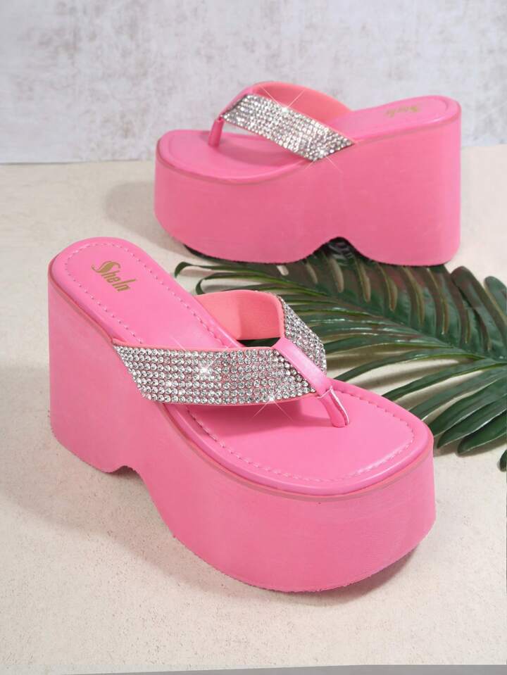 Jeweled Strap Wedge