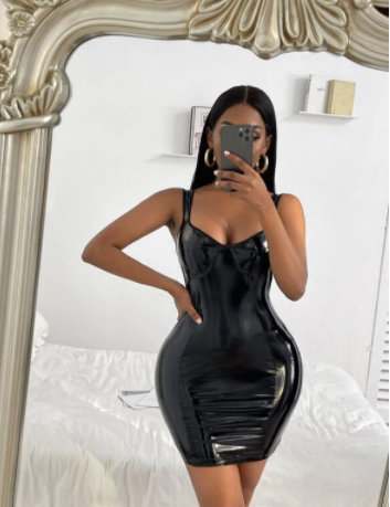 leather bodycon dress