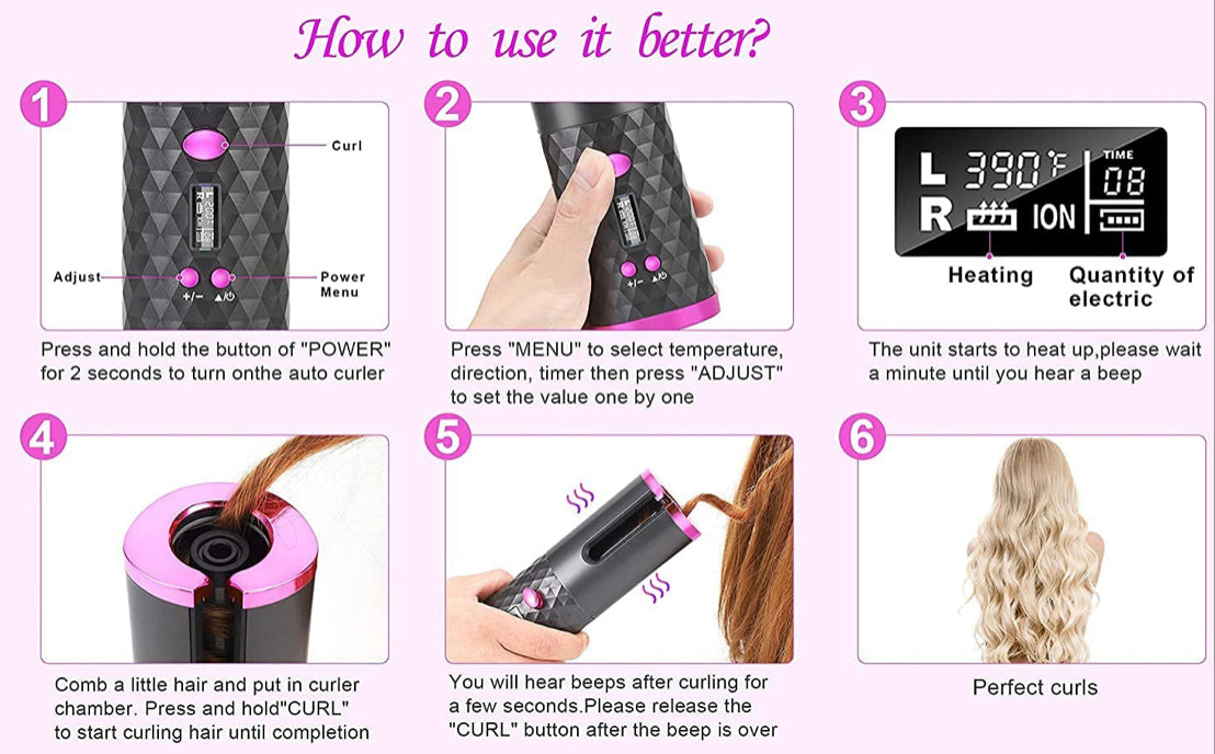 Wireless hair curler