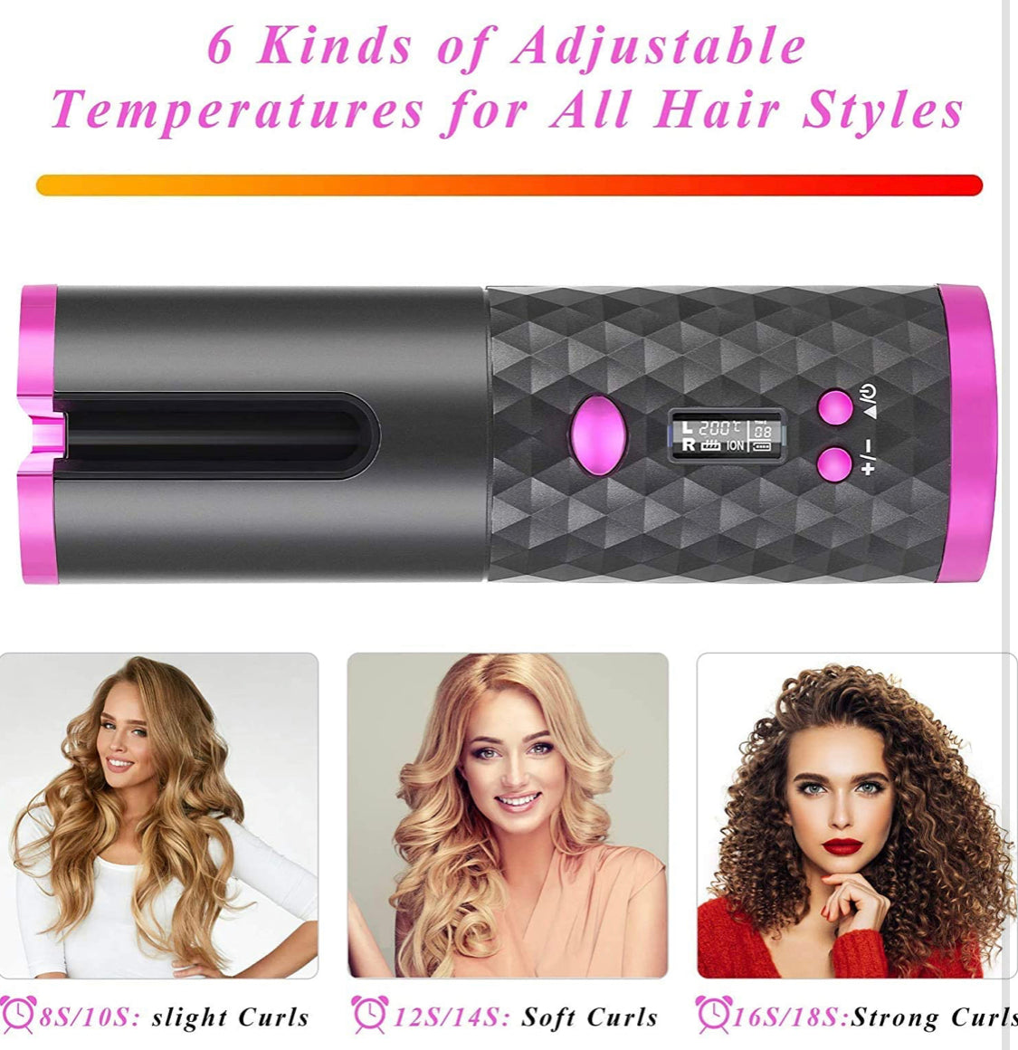 Wireless hair curler