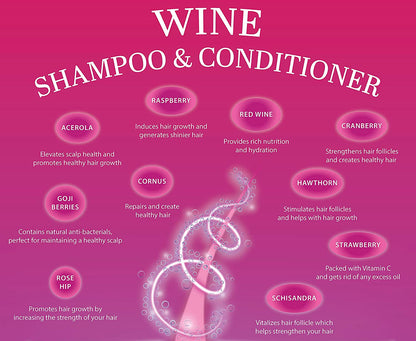 Wine Shampoo & Conditioner For Damage Free