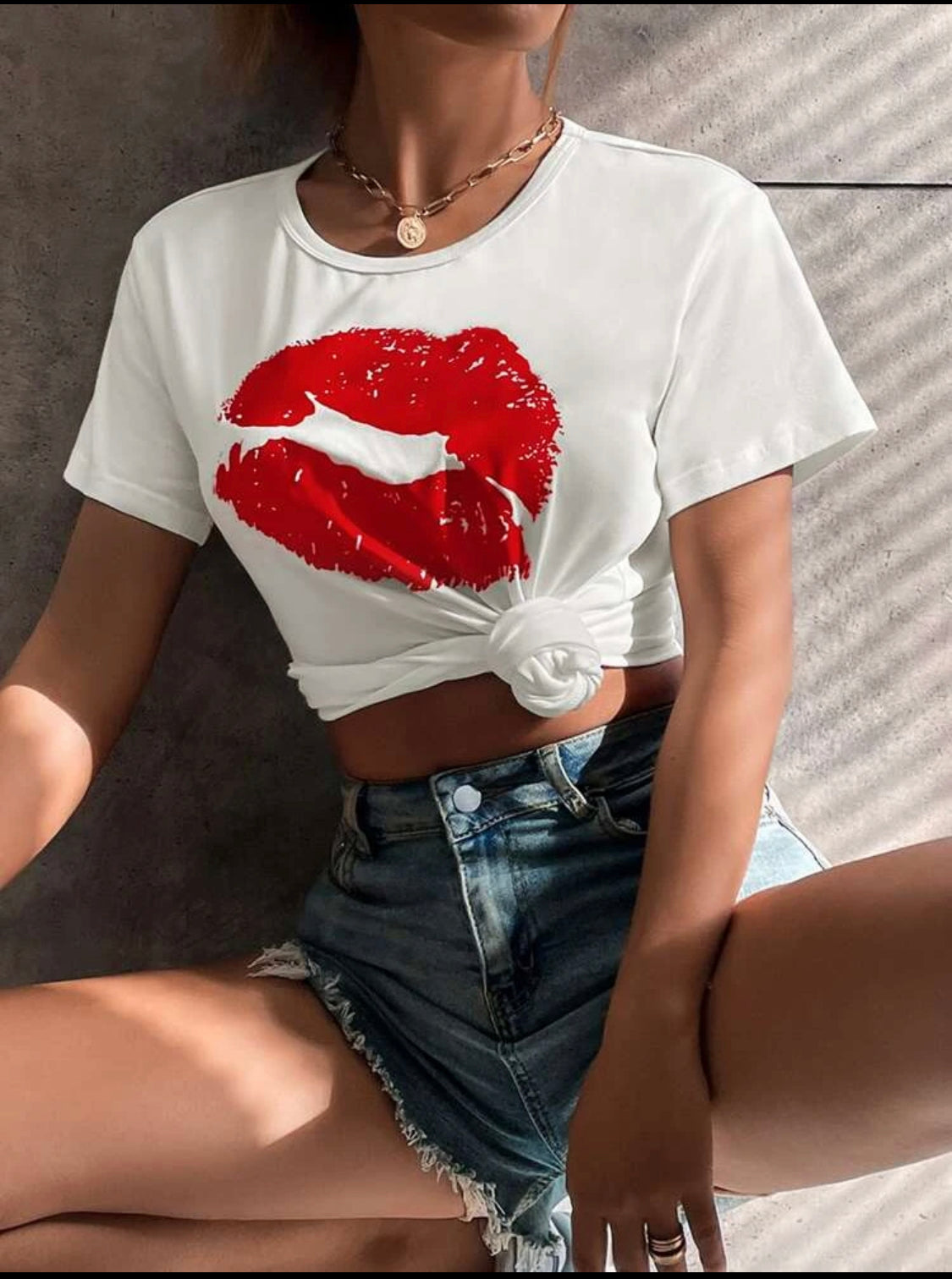 Lip Print Tee