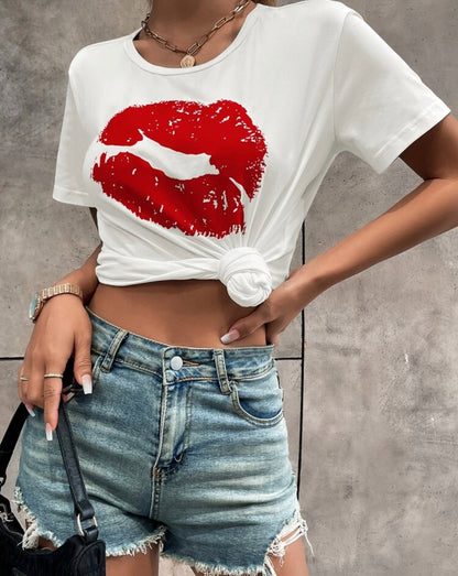 Lip Print Tee