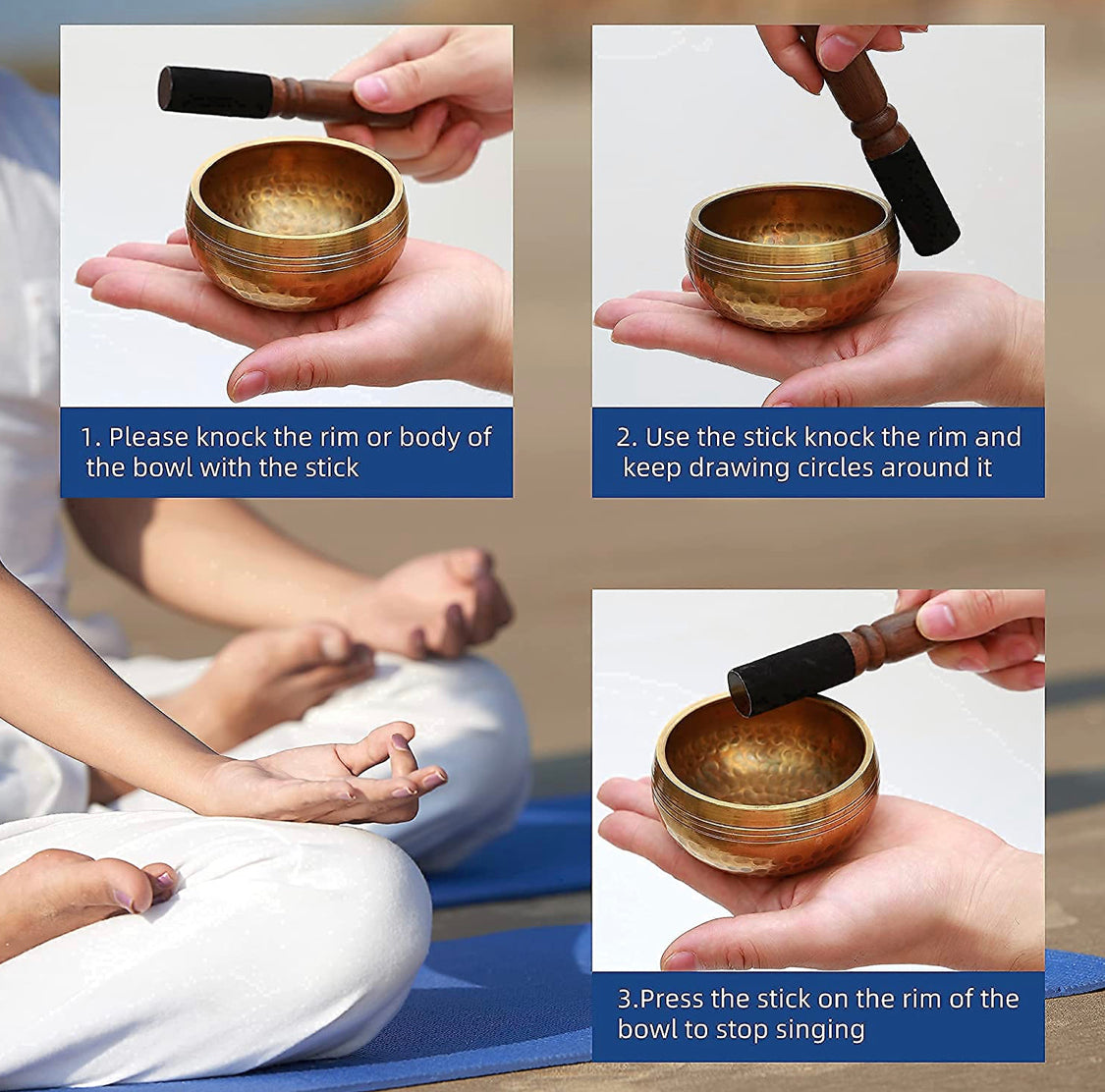 Biggo Tibetan Singing Bowl Set -