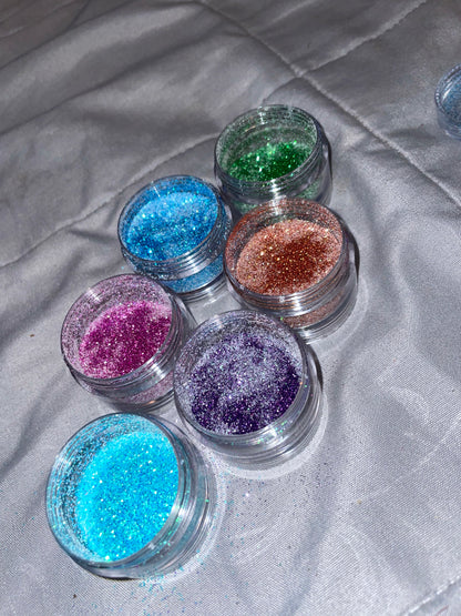 6pc Jumbo Loose Glitter Stacks