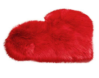 Faux Fur Throw Blanket Heart Shaped