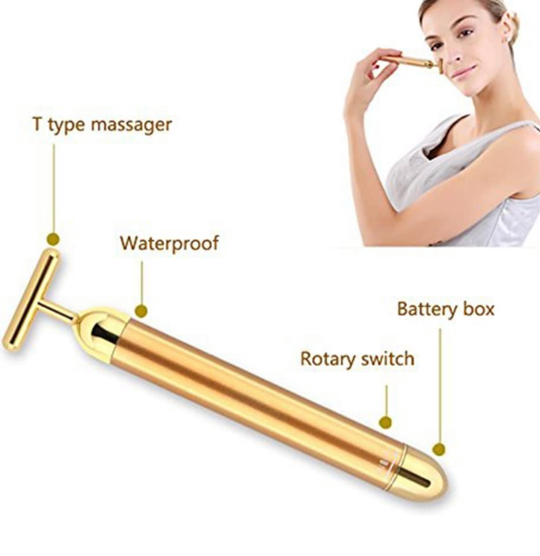 Golden Pulse Facial Massager