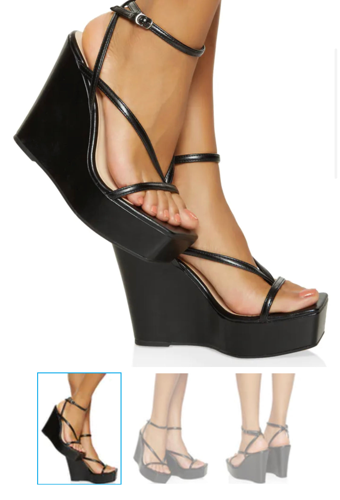 Strappy Wedge Sandals