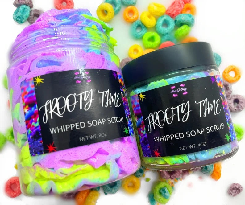 Fruit loops | whip soap | whipped body scrub | foaming sugar scrub